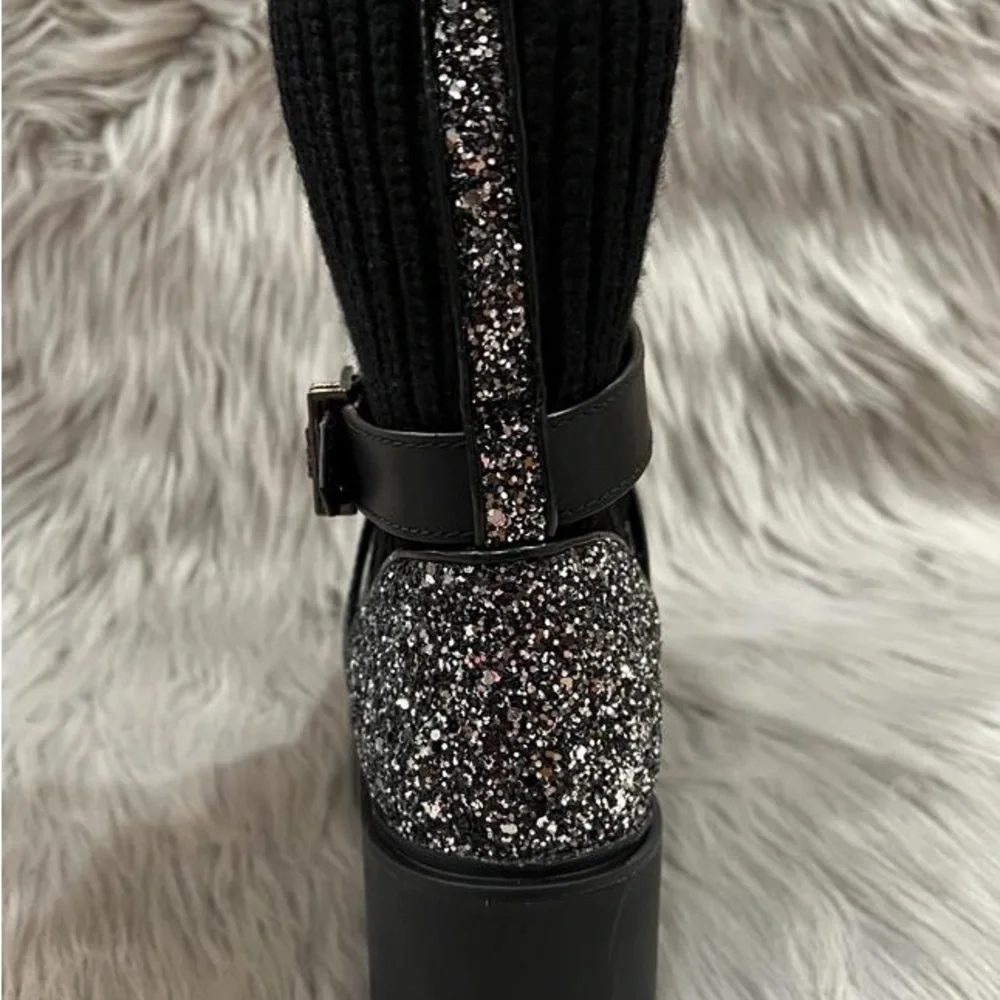 Michael Kors Alistair Glitter Slip-Ons Boots. - Picture 7 of 12